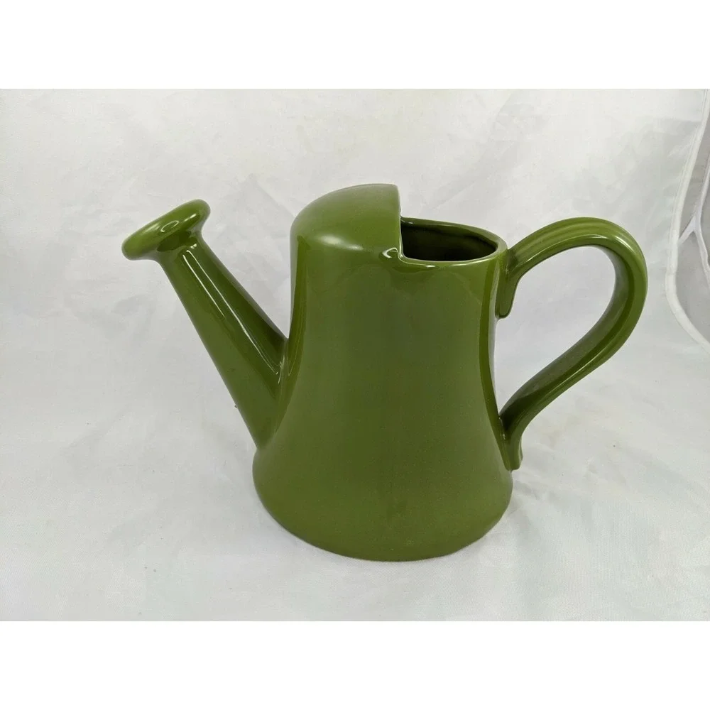 Green Watering Can Vase Pottery 6 Inch Heygill‎ Imports